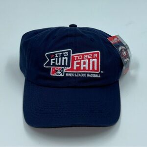 MiLB Minor League Baseball It’s Fun To Be A Fan Navy Blue Adjustable Velcro Hat